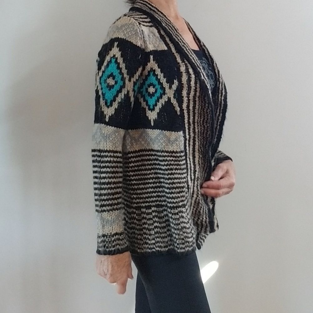 Pink Republic Aztec Tribal Knit Cardigan